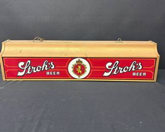 Vintage 1983 Strohs Beer Pool Table Light Made In USAIt Does Work