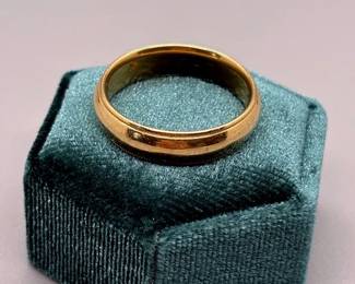 14K Gold Band Size 11 1 2 Engraved Inside