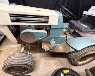 Vintage Sears SS12 Lawn Tractor And Snow Plow Attachment