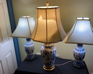 Blue White Ceramic Lamps