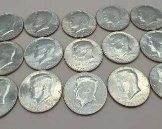 Fifteen Bicentennial Kennedy Half Dollars