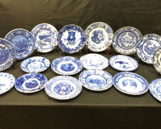 Blue And White Collectors Plates England BD George Bowman BBVF