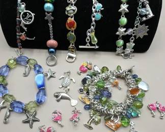 Beach Themed Charm Bracelets, Charms, And More