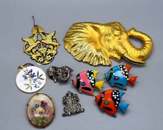 Nature Themed Pins, Brooches, Pendants