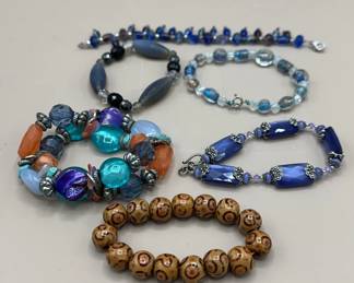 Bracelets Beads Blues