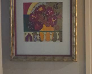 Liz Jardine signed ltd ed print.  Custom frame.  Local artist