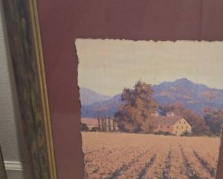 Framed print, winery