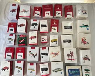 Hallmark Keepsake Ornament Lot 2 Trains, Cars, Vehicles