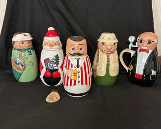 Schultz Dooley Webco Utica Club Beer Steins Including Santa