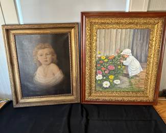Early 19th Century Painting Plus Ornate Frames