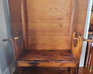 Antique Pine Bench Table