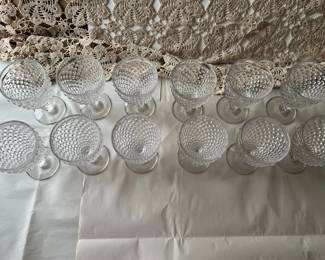 Duncan And Miller 12 Hobnail Glasses