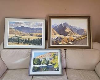 B. Halliday D. Badcock Landscape Oil Paintings