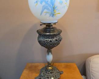 Tall Brass Parlor Lamp