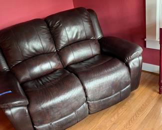 leather love seat