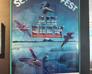 Framed Navy Blue Angels "Sea 'n Sky Fest" Air Show Poster