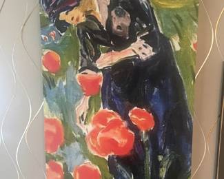 Woman with Poppies Print by Edvard Munch