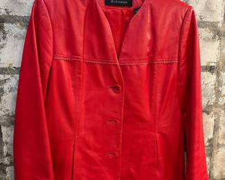 Dana Buchman Red Leather Jacket – Size 4
