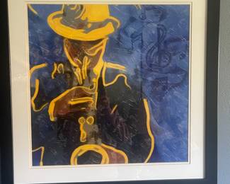 Framed & Matted Print "Sax Blues" by Taylor Greene