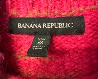 Banana Republic Italian Spacedye Pink & Gold Sweater – Size XS