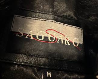 Saguaro Women's Black Leather Vest with Faux Fur Collar – Size Medium