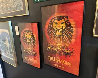 Framed Disney Lion King Broadway Tour Posters