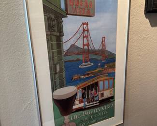 Framed & Matted Buena Vista Irish Coffee 50th Annversary Poster