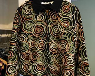Circa 1980s Anage Abstract Circle Design Jacket – Size 5