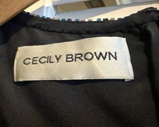 Cecily Brown Blue Silk Sequin Blouse