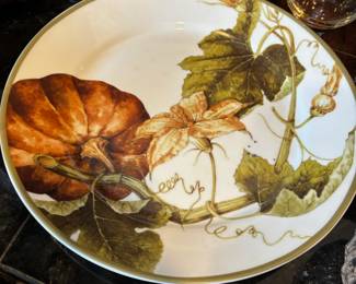 Williams Sonoma "Botanical Pumpkin" Porcelain Dinner Plate