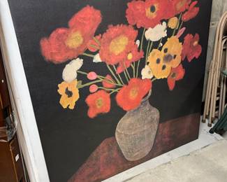 Poppy Bouquet Still Life Canvas Print by Beverly Jean