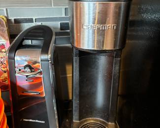 Hamilton Beach Electric Can Opener, Chefman InstaCoffee Max Single Serve Coffee Maker