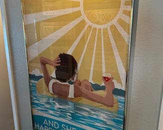 Framed "And She Lived Happily Ever After" Quote Poster