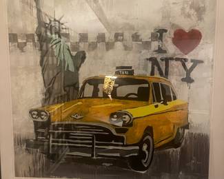 Framed & Matted Print "I Love New York" by Clayton Rabo