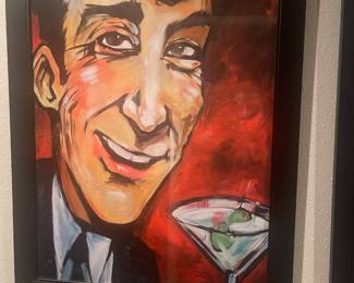 Framed Dean Martin Canvas Wall Art by Tim Nyberg 