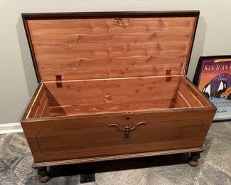 Traditional Footed Cedar Blanket Chest