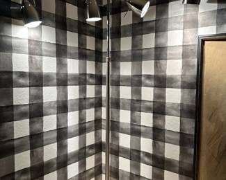 Silver Tone Multi-Head Floor Lamp 