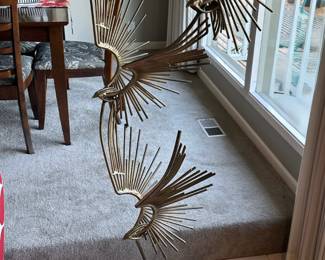 Birds in Flight Modern Metal Sculpture 