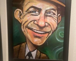 Framed Frank Sinatra Canvas Wall Art by Tim Nyberg 