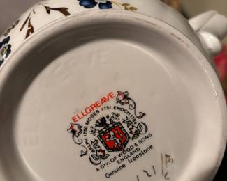 Ellgreave Wood & Sons Ironstone Floral Teapot