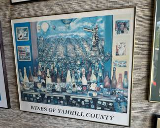 Framed Wines of Yamhill County Poster