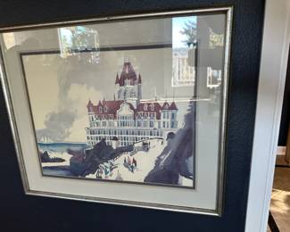 Framed & Matted Noal Betts San Francisco, CA Victorian Cliff House Print
