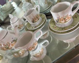 Delton Children's Tea Set with Baby Bunny Design