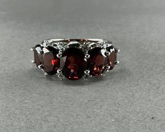 Sterling and Garnet Ring