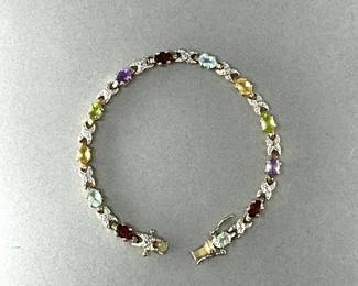 Sterling and Gemstone Bracelet