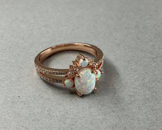 Sterling and Opal Ring