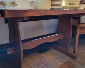 Handmade trestle table 