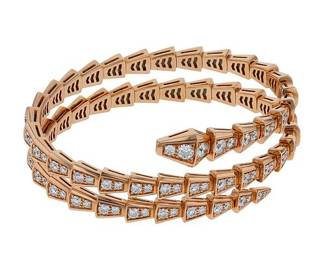 Bulgari Serpenti Viper Diamond Gold Bracelet