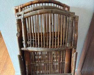 Vintage Tortoise Bamboo Folding chairs