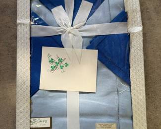 Vintage Irish linen set, unopened.